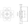 heavy-duty-extended-pitch-sprocket-idler-drawing