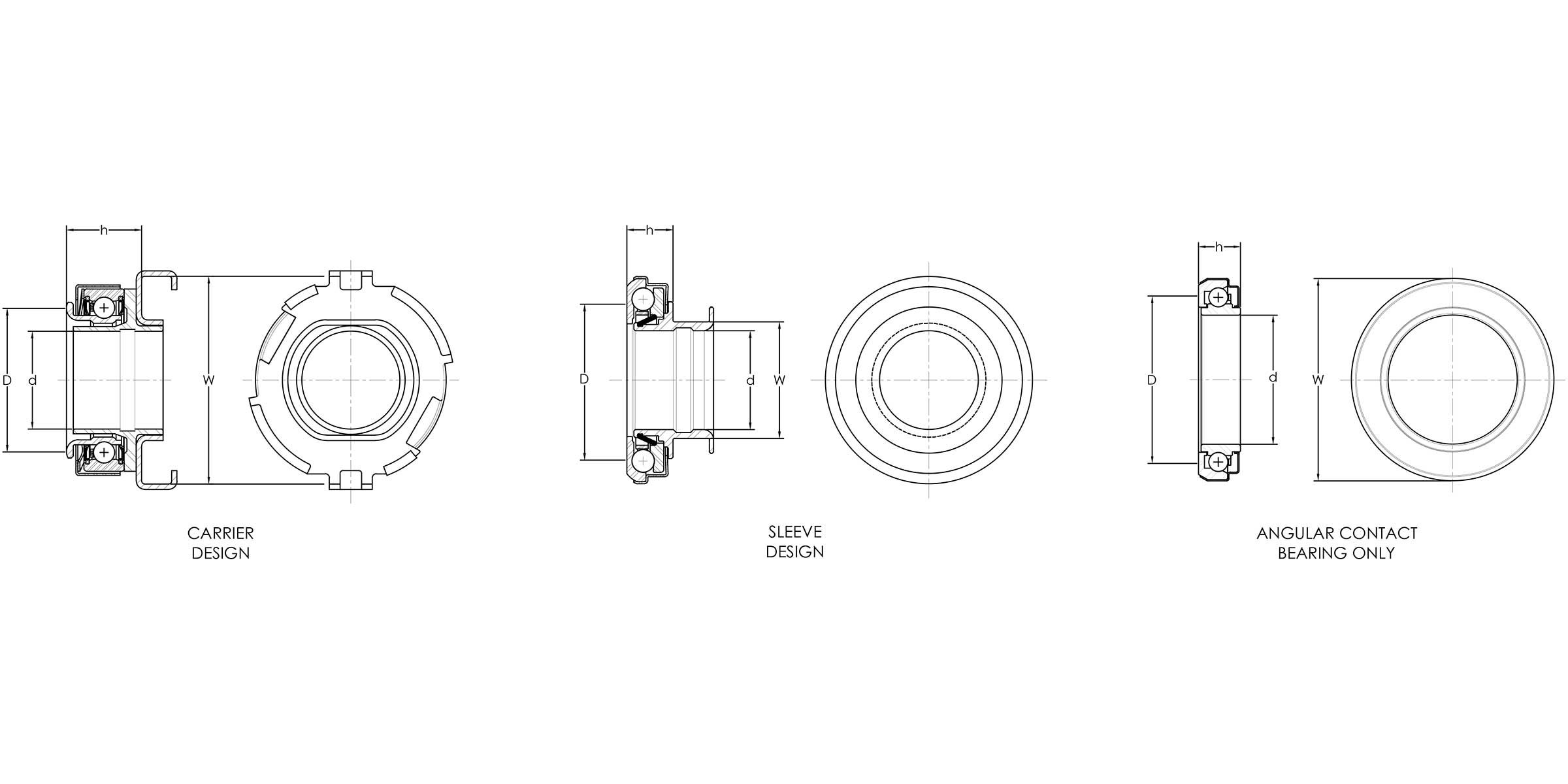 Import Clutch Release Bearing Drawing